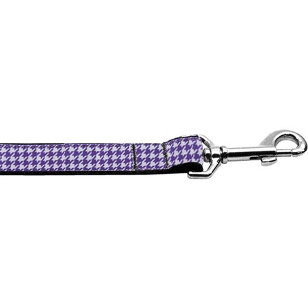 MIRAGE PET PRODUCTS Purple Houndstooth Nylon Dog Leash0.63 in. x 6 ft. 125-249 5806